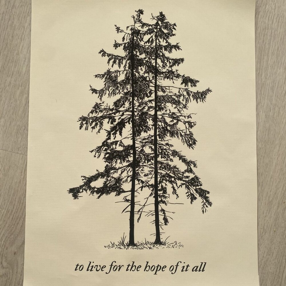 Taylor Swift inspired vinyl print, To Live for the Hope of it All, 15.5 x 11.75